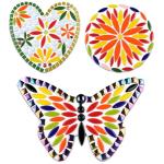 1.1lb Ceramic Mosaic Tiles for Crafts, Leaf Mosaic Pieces Porcelain Mosaic Tiles for Mosaic DIY, Stained Ceramics Supplies (Red)