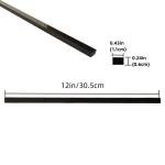 GEOONA 15 Pcs Marble Tile Edge Trim,12 Inch Marble Pencil Liner Both Side Polished for Bathroom, Backsplash, Kitchen, Tile Shower (15 - Black)