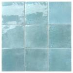 USCT Lagoon Blue 6x6 Glazed Artisanal Porcelain Tile – for Kitchen Backsplash, Bathroom Wall, Fireplace, Pool & Accent Areas – 10.27 Sqft Box (44 Pieces)