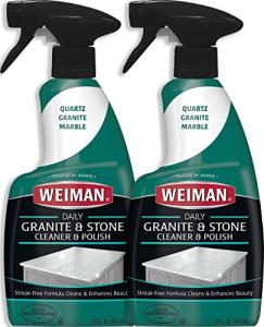 Weiman Granite Cleaner and Polish - 16 Ounce 2 Pack - For Granite Marble Soapstone Quartz Quartzite Slate Limestone Corian Laminate Tile Countertop and More