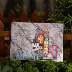 60Pcs Dream Builder Series Washi Paper Scrapbook Stickers, Window Porcelain Wood Stone Roof Texture Stickers Kit for Scrapbooking, Junk Journal Ephemera, DIY Crafts Waterproof Journaling Supplies