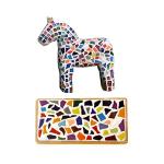 PINUO&KE 200 Pieces / 200 g Square Shapes 0.4x0.4 inch Mosaic Tiles Square Ceramic Mosaic Mosaic Glass Pieces for Home Decoration or DIY Crafts - Dark Blue