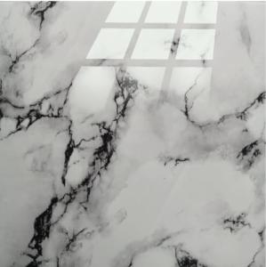 Peel and Stick Backsplash Marble Look 12"X12" Self Adhesive Wall Tile Back Splashes for Kitchen Bathroom Colorful Tiles (10, Black Crack)