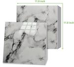 Peel and Stick Backsplash Marble Look 12"X12" Self Adhesive Wall Tile Back Splashes for Kitchen Bathroom Colorful Tiles (10, Black Crack)