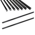 Jusmioke Black Marble Pencil Tile, 10 Pack 0.39in x 12in Marble Tile Edge Trim Polished for Kitchen Backsplash, Bathroom and Shower Walls