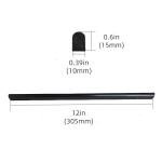 Jusmioke Black Marble Pencil Tile, 10 Pack 0.39in x 12in Marble Tile Edge Trim Polished for Kitchen Backsplash, Bathroom and Shower Walls