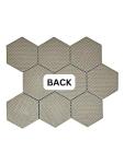 Tenedos Milano 4 Inches Calacatta Gold Look Hexagon Porcelain Tile Matte Finish for Floor Wall Kitchen Backsplash Bathroom Shower Fireplace Accent – 1 Sheet
