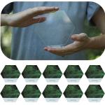 Cedar and Ink Set of 10 Large Hexagon Sign Blanks - Wedding Shower DIY Glass Tiles with Stand for Acrylic Table Numbers 1-20 (5.5" - Pack of 10)