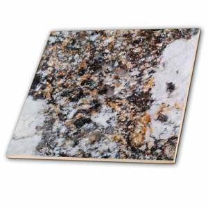 3dRose Image of Black Gold and White Granite 12 Inch Ceramic Tile