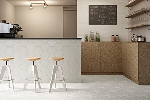 Allora Hexagon Matte Porcelain Shower Tile 8.5"x10