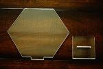 Cedar and Ink Set of 10 Large Hexagon Sign Blanks - Wedding Shower DIY Glass Tiles with Stand for Acrylic Table Numbers 1-20 (5.5" - Pack of 10)