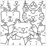 Oh My Cat 9-3/4" x 9-3/4" Porcelain Floor and Wall Tile