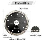 SHDIATOOL Super Thin Diamond Turbo Blade 10PCS 4.5 Inch Cutting Porcelain Ceramic Tile Granite Dia 115mm