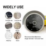 SHDIATOOL Super Thin Diamond Turbo Blade 10PCS 4.5 Inch Cutting Porcelain Ceramic Tile Granite Dia 115mm