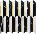 DICOFUN 10-Sheet Black & White Peel and Stick Backsplash for Kitchen, PVC Stick on Backsplash Wall Tiles