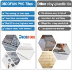 DICOFUN Distressed Wood Peel and Stick Backsplash Wall Tiles, 12"x12" Thick PVC Subway Tile for Kitchen Backsplash, 10 Sheets