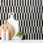 DICOFUN 10-Sheet Black & White Peel and Stick Backsplash for Kitchen, PVC Stick on Backsplash Wall Tiles