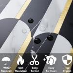 DICOFUN 10-Sheet Black & White Peel and Stick Backsplash for Kitchen, PVC Stick on Backsplash Wall Tiles