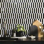 DICOFUN 10-Sheet Black & White Peel and Stick Backsplash for Kitchen, PVC Stick on Backsplash Wall Tiles