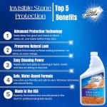 Black Diamond Stoneworks NEX-GEN Natural Stone Penetrating Sealer: Long-Lasting Protection Interior and Exterior ; Granite, Marble, Travertine, Limestone, Grout, Tile, Brick, Slate Floors (1-Gallon)