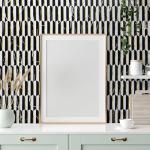 DICOFUN 10-Sheet Black & White Peel and Stick Backsplash for Kitchen, PVC Stick on Backsplash Wall Tiles