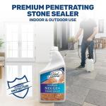 Black Diamond Stoneworks NEX-GEN Natural Stone Penetrating Sealer: Long-Lasting Protection Interior and Exterior ; Granite, Marble, Travertine, Limestone, Grout, Tile, Brick, Slate Floors (1-Gallon)