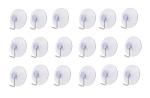 Dependable Industries inc. Essentials 18-Pack Clear Suction Cups with Metal Hangers – Strong Removable & Reusable Window Holders for Christmas Lights, Holiday Decorations, Glass & Tile, 1.75"