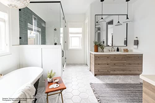 Allora Hexagon Matte Porcelain Shower Tile 8.5"x10