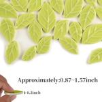 Redvigh Ceramic Mosaic Tiles 200g, Leaf Shape Mosaic Ceramics Pieces for DIY Crafts Plates Flowerpots Making Supplies Home Decoration (Lime Green)