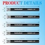 DKIBBITH 5 Packs 1/4" Diamond Drill Bits for Tile, Porcelain, Ceramic, Granite, Marble, Stone, Glass, Dry Drilling Tile Drill Btis with Storage Case and 1/4" Round Shank.