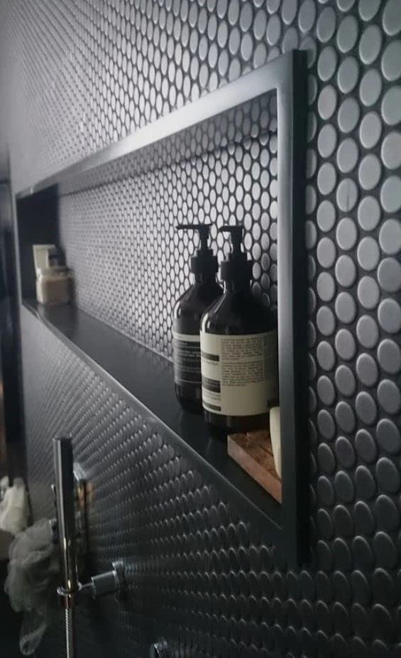 Matte Black Penny Round Mosaic Tile 12x12