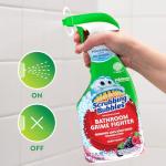 Scrubbing Bubbles Bathroom and Shower Cleaner Spray, Foaming Action Bathroom Grime Fighter Removing Soap Scum, Berry Burst Scent, 32oz