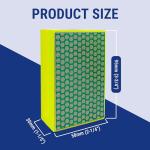 HXIN Diamond Hand Polishing Pad Diamond Sanding Block Foam Backed Diamond Sponge Sanding Pads for Wet or Dry Grinding polishing for Granite Marble Stone Tile Glass Ceramic (1, 400# Hexagon)