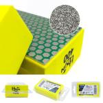 HXIN Diamond Hand Polishing Pad Diamond Sanding Block Foam Backed Diamond Sponge Sanding Pads for Wet or Dry Grinding polishing for Granite Marble Stone Tile Glass Ceramic (1, 400# Hexagon)
