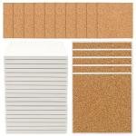 MAHIONG 30Pcs 4 x 4 Inch Square Ceramic Tiles for Crafts, White Absorbent Stone Paintable Ceramic Coaster with Cork Backing Pads, Blank Tile Coasters for Painting DIY Coasters