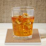 MAHIONG 30Pcs 4 x 4 Inch Square Ceramic Tiles for Crafts, White Absorbent Stone Paintable Ceramic Coaster with Cork Backing Pads, Blank Tile Coasters for Painting DIY Coasters