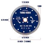 Diamond Granite Blade 6 inch Diamond Blade for Tile Granite Marble (6")