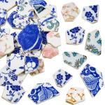 SOFPLATE 1 Box 200G Broken Porcelain Tiles Irregular China Mosaic Tiles Blue and White Porcelain Chinese Mosaic Pieces for DIY Crafts Plates Flowerpots Vases Cups Home Bathroom Decoration Projects