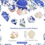 SOFPLATE 1 Box 200G Broken Porcelain Tiles Irregular China Mosaic Tiles Blue and White Porcelain Chinese Mosaic Pieces for DIY Crafts Plates Flowerpots Vases Cups Home Bathroom Decoration Projects