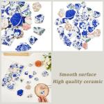 SOFPLATE 1 Box 200G Broken Porcelain Tiles Irregular China Mosaic Tiles Blue and White Porcelain Chinese Mosaic Pieces for DIY Crafts Plates Flowerpots Vases Cups Home Bathroom Decoration Projects