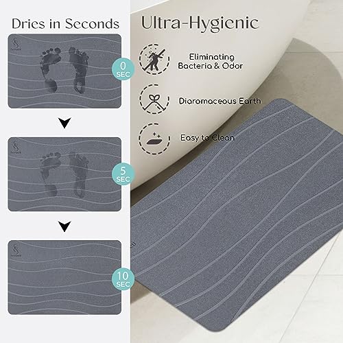 Quick-Drying Diatomaceous Stone Bath Mat