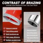 Diamond Hole Saw Drill Bit Set (15 PCS) (1/4"-2") Serrated Diamond Core Bits for Ceramic, Glass, Tile, Marble, Granite | EVA Positioner & Hard Storage Bag | Dry/Wet Dual-Use | High-Precision Drilling