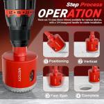 Diamond Hole Saw Drill Bit Set (15 PCS) (1/4"-2") Serrated Diamond Core Bits for Ceramic, Glass, Tile, Marble, Granite | EVA Positioner & Hard Storage Bag | Dry/Wet Dual-Use | High-Precision Drilling