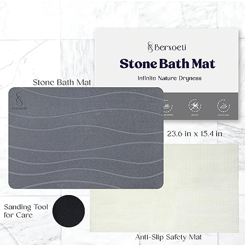 Quick-Drying Diatomaceous Stone Bath Mat