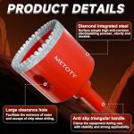 Diamond Hole Saw Drill Bit Set (15 PCS) (1/4"-2") Serrated Diamond Core Bits for Ceramic, Glass, Tile, Marble, Granite | EVA Positioner & Hard Storage Bag | Dry/Wet Dual-Use | High-Precision Drilling