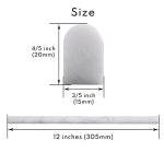 Lovdeco Carrara White 3/5" X 12" Marble Pencil Liner Tile, Edge Trim Molding for Shower and Backsplash, Bullnose Tile Trim Polished, 10 Pcs/Box