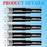5-Pack 1/2" Diamond Core Drill Bits Set, 12mm Tile Drill bits for Ceramic Porcelain Marble Granite Tile Stone Glass Brick, Integrated Coolant for Fast Dry Drilling, Round Shank, with Storage Case