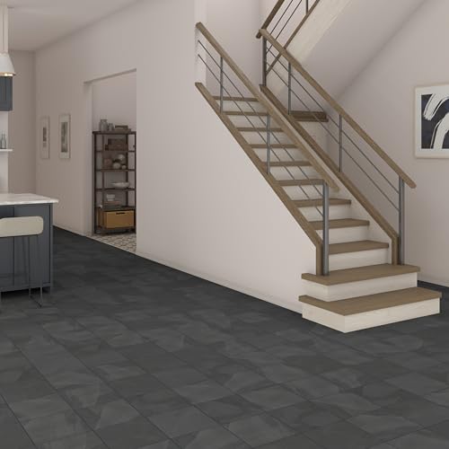 Daltile Brazil Black Slate Shower Floor Tile