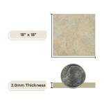 Majestic Self Adhesive 18-Inch Square Vinyl Floor Tiles, 10 Tiles - 18" x 18", Ghibli Beige Granite Pattern - Peel & Stick, DIY Flooring for Kitchen, Dining Room & Bathrooms by Achim Home Decor