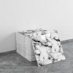 LVSHI 20pcs Marble Peel and Stick Waterproof PVC Shower Wall Panels Bathroom Backsplash Tile Stick on Wall for Bedoom, Kitchen 11.8"x11.8" (Ink and White,19.4 Sq.Ft.)